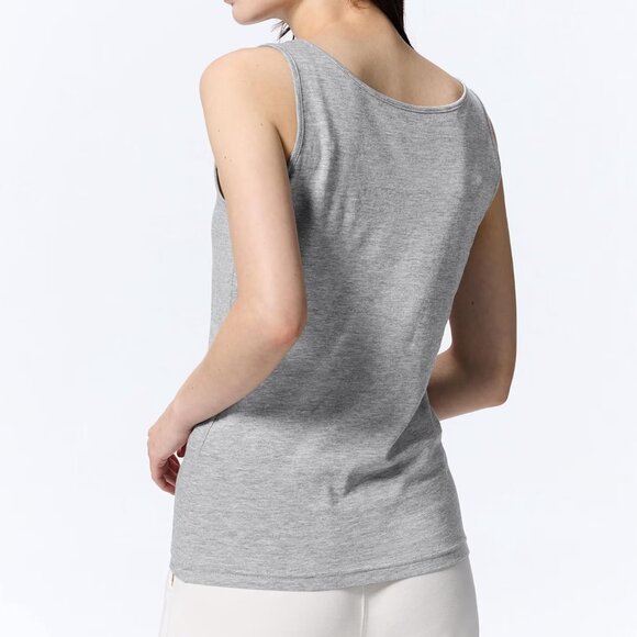 Uniqlo GU 100% Cotton Tank Top Set of 3 Basic White - Picture 3 of 3